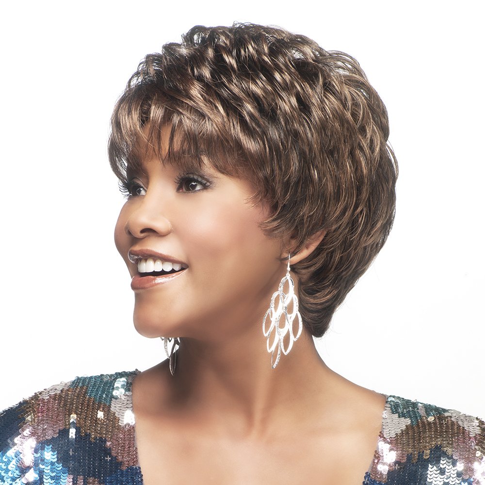 Vivica A. Fox AMY-V Synthetic Fiber, PS Cap Wig in Color TP301B