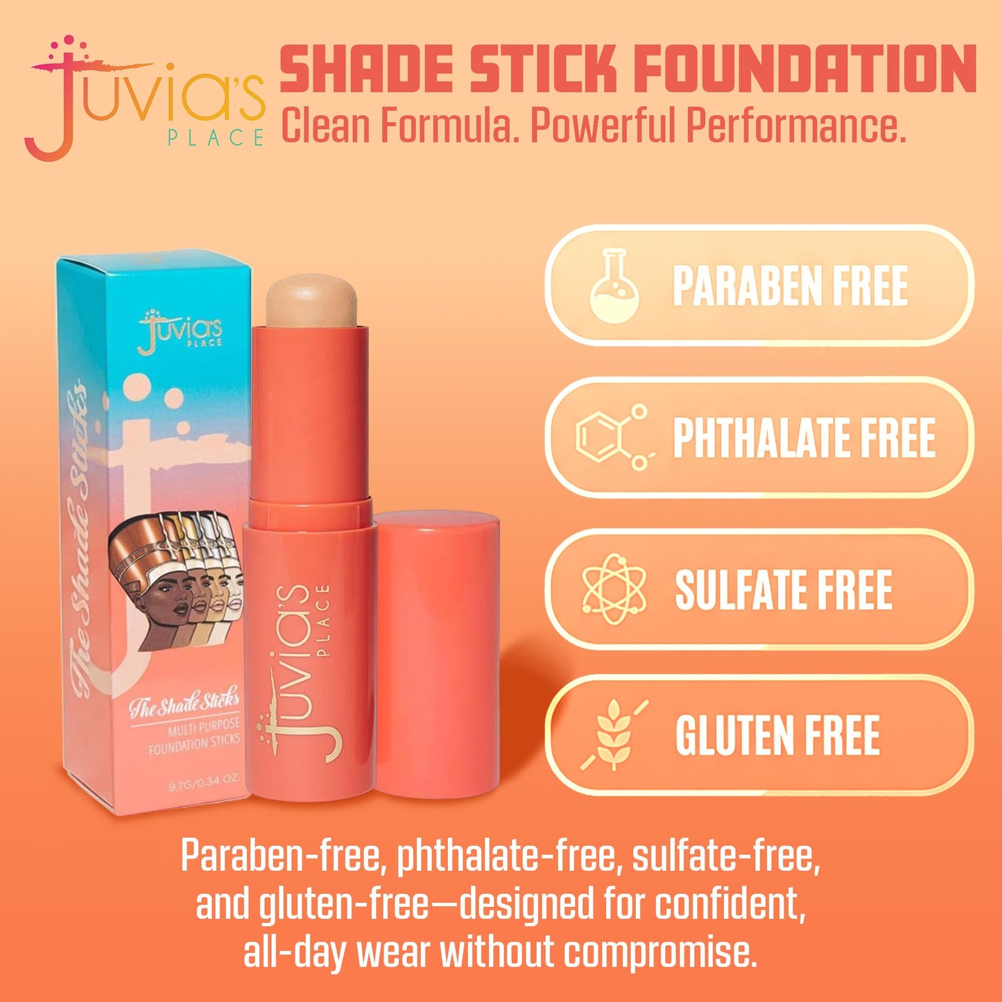 Juvia's Place The Shade Stick Foundation - Luxor - Light with Neutral Undertone for Fair to Light Skin Tones, Buildable Coverage for Foundation Beauty & Personal Care Juvia's Place