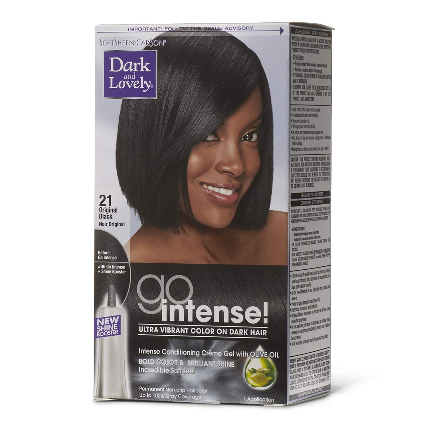 Dark & Lovely Go Intense Original Black Permanent Hair Color Original Black Beauty & Personal Care Dark and Lovely