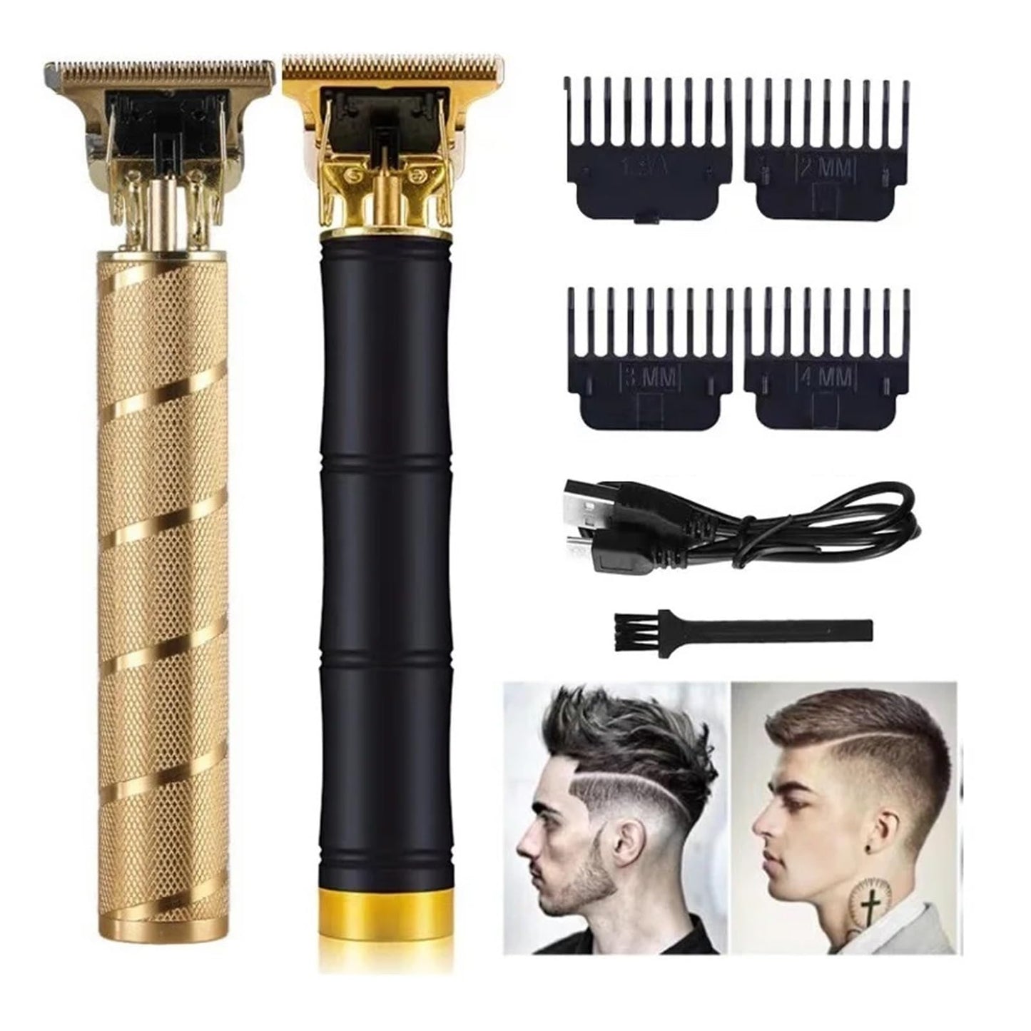 Razors Electric T9 Hair Clipper Trimmer for Men Rechargeable Electric Shaver Beard Barber Hair Cutting Machine Men Beard Trimmer(Sliver Screw-nobox) Beauty and Personal Care EWKYLSEM