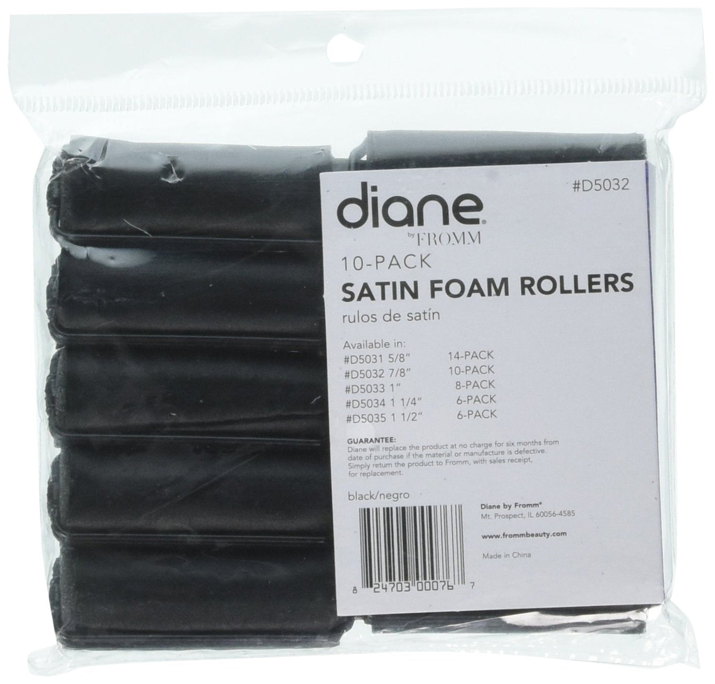 Diane Satin Foam Rollers, 7/8 Inch, 10 Count Beauty & Personal Care Diane