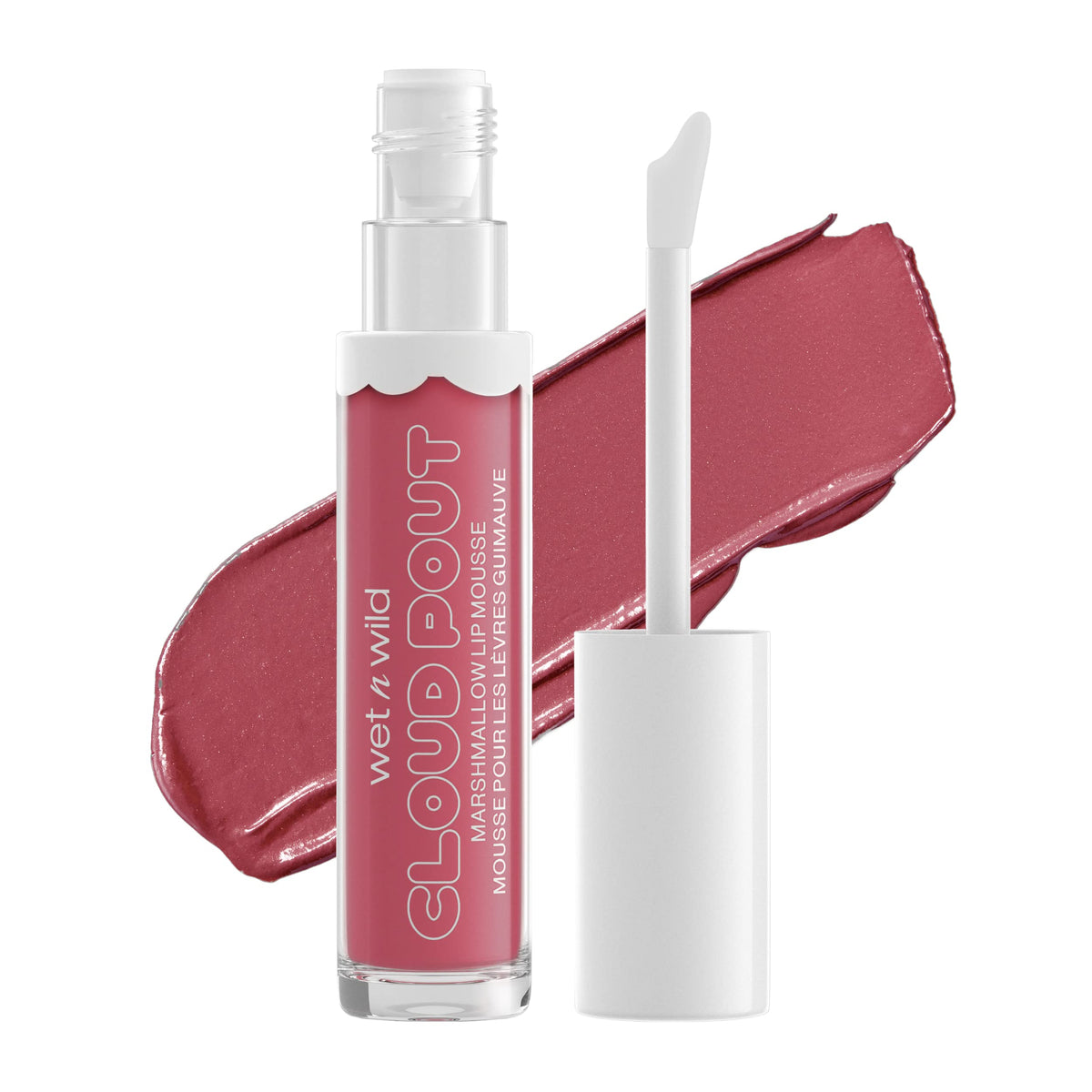 wet n wild Lip Cream Cloud Pout w/Marshmallow, Pink Marsh To My Mallow | Argan Oil | Vitamin E Beauty & Personal Care wet n wild