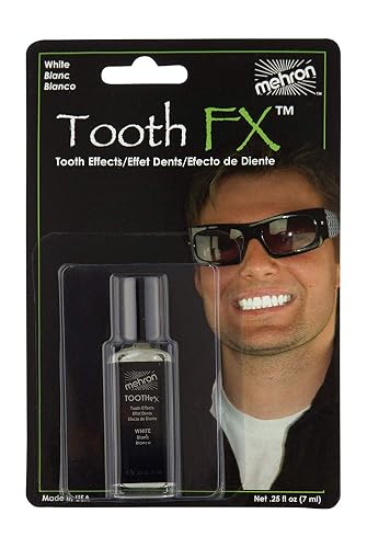 Mehron Makeup Tooth FX with Brush for Special Effects, Halloween, Movies (.25 oz) (White) Beauty & Personal Care Mehron