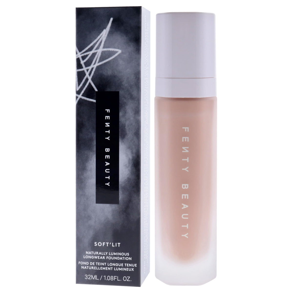 Soft Lit Naturally Luminous Longwear Foundation - 185 Light Medium Neutral by Fenty Beauty for Women - 1.08 oz Foundation