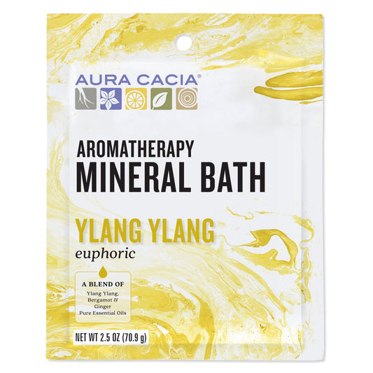 Aura Cacia Euphoric Ylang Ylang Mineral Bath, Packets, Bath - 2.5 Ounce (Pack of 1) Beauty and Personal Care Aura Cacia