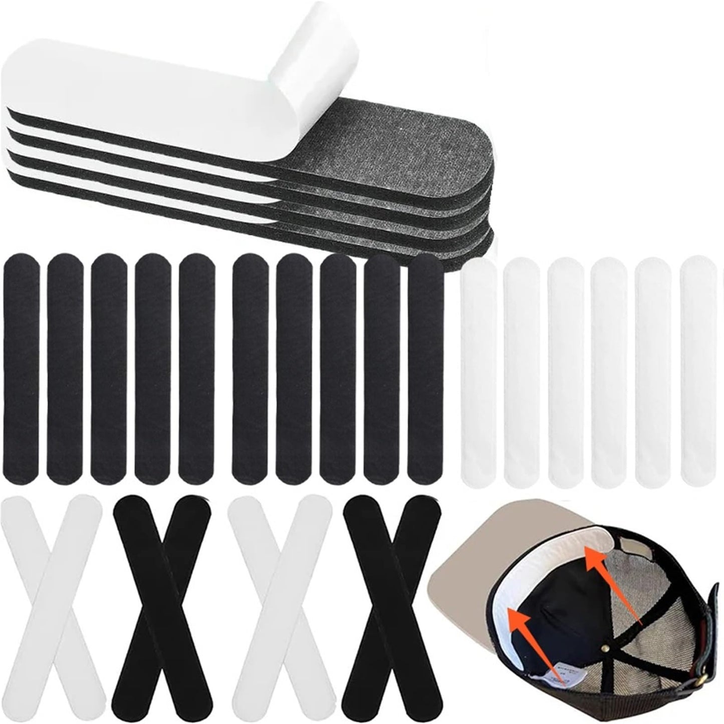 Cyyaog Collar Protectors for Shirts 100pcs Hat Sweat Absorber Stickers Anti-Dirt Sports Belt Cap Rim Invisible Tape(White) Beauty and Personal Care Cyyaog
