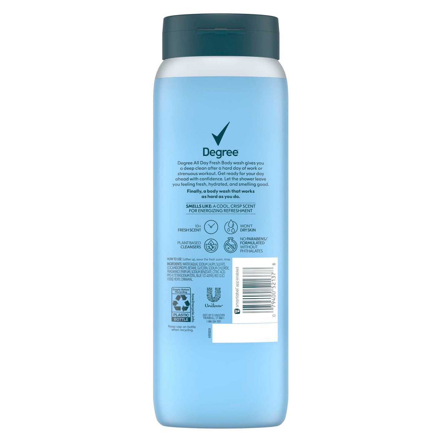 Degree All Day Fresh Body Wash Cool Rush Deep Cleansing 20 FO Beauty & Personal Care Degree