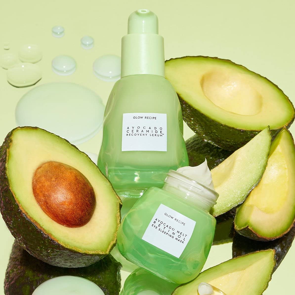 Glow Recipe Avocado Ceramide Serum - Soothing, Hydrating Face Serum for Women & Men, Redness Relief & Skin Barrier Repair - Lightweight, Milky Korean Beauty & Personal Care Glow Recipe