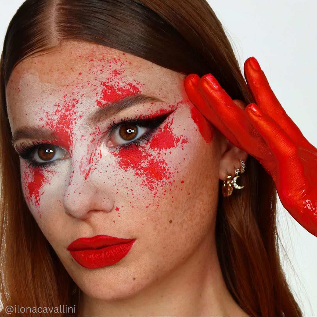 Mehron Makeup Liquid Makeup | Face Paint and Body Paint Perfect for Halloween, Cosplay I Air Brush Compatible Body Paint (1 oz) (RED) Beauty & Personal Care Mehron