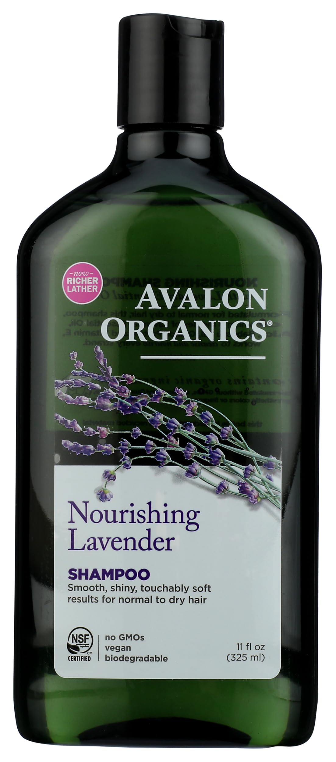 Avalon Organic Botanicals Shampoo, Nourishing Lavender, 11 Fl Oz
