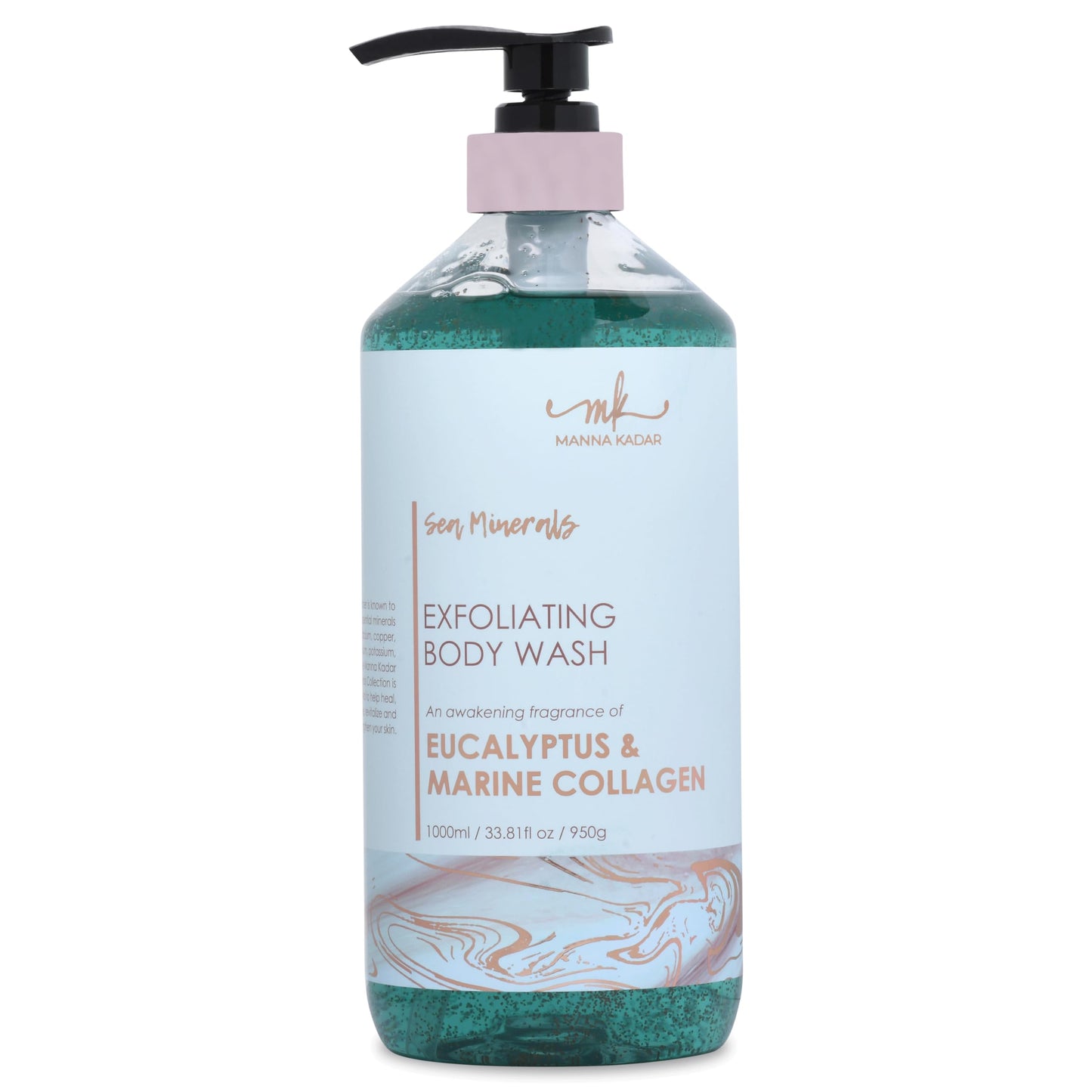Manna Kadar Beauty Dead Sea Minerals Exfoliating Body Wash, Eucalyptus Marine - Body Wash, Shower Gel, Moisturizing Scrub, Brighten Dull Skin Beauty & Personal Care Manna Kadar