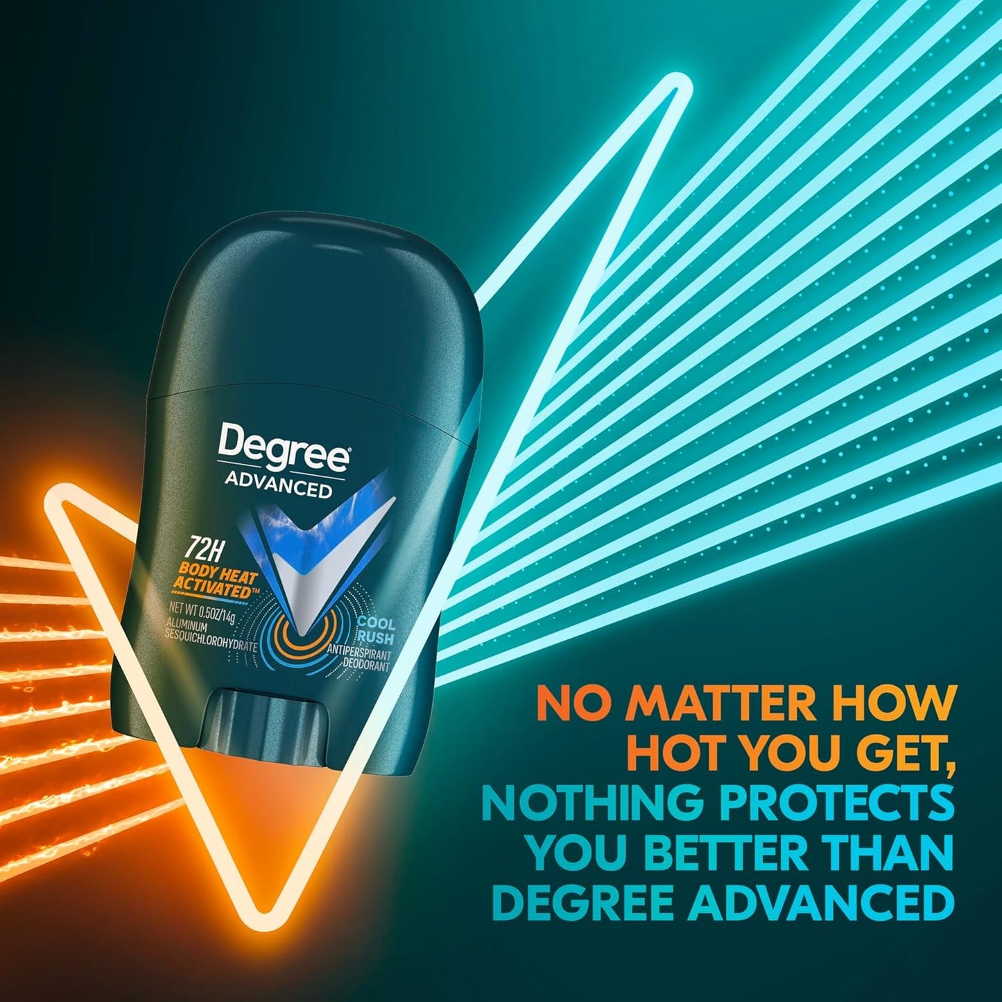 Degree Men’s Travel Deodorant Cool Rush 36-Pack - 72H Body Heat Activated Mini Antiperspirant, 0.5 Oz Ea Beauty and Personal Care Degree