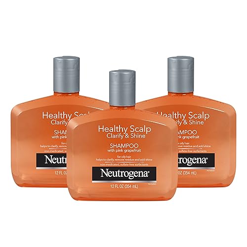Neutrogena Exfoliating Healthy Scalp Clarify & Shine Shampoo for Oily Hair and Scalp, Anti-Residue Shampoo with Pink Grapefruit, pH-Balanced, Paraben Beauty & Personal Care Neutrogena