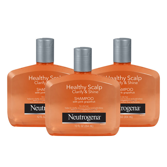 Neutrogena Exfoliating Healthy Scalp Clarify & Shine Shampoo for Oily Hair and Scalp, Anti-Residue Shampoo with Pink Grapefruit, pH-Balanced, Paraben Beauty & Personal Care Neutrogena
