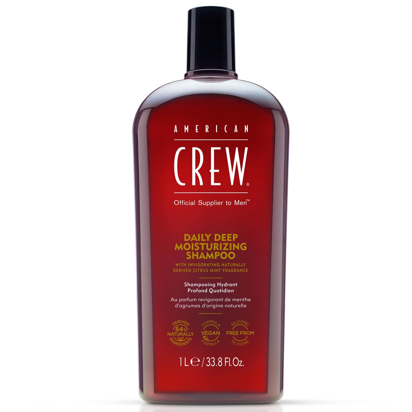 American Crew Shampoo for Men, Daily Deep Moisturizer, Naturally Derived, Vegan Formula, Citrus Mint Fragrance, 33.8 Fl Oz Beauty and Personal Care AMERICAN CREW