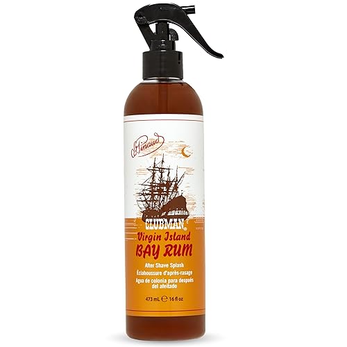 Clubman Virgin Island Bay Rum After Shave Spray Cologne - Classic Aftershave for Men Splash, After Shaving, 16 fl oz Beauty & Personal Care Clubman