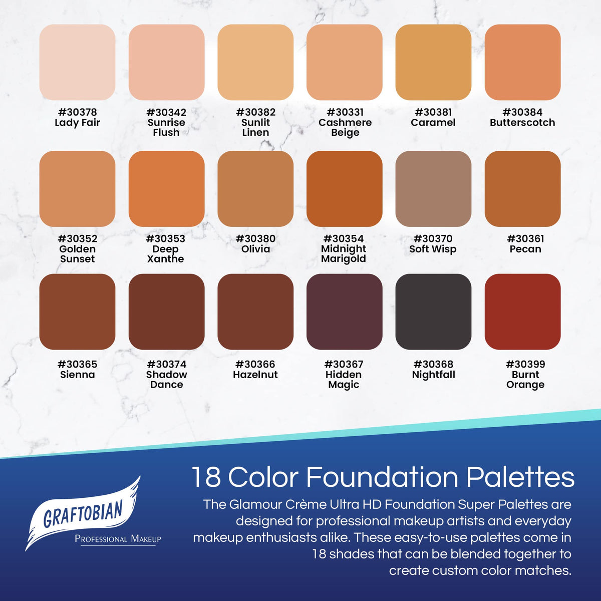 Graftobian UHD Cream Pro Inclusion Foundation Super Palette DeShawn Hatcher Beauty & Personal Care Graftobian