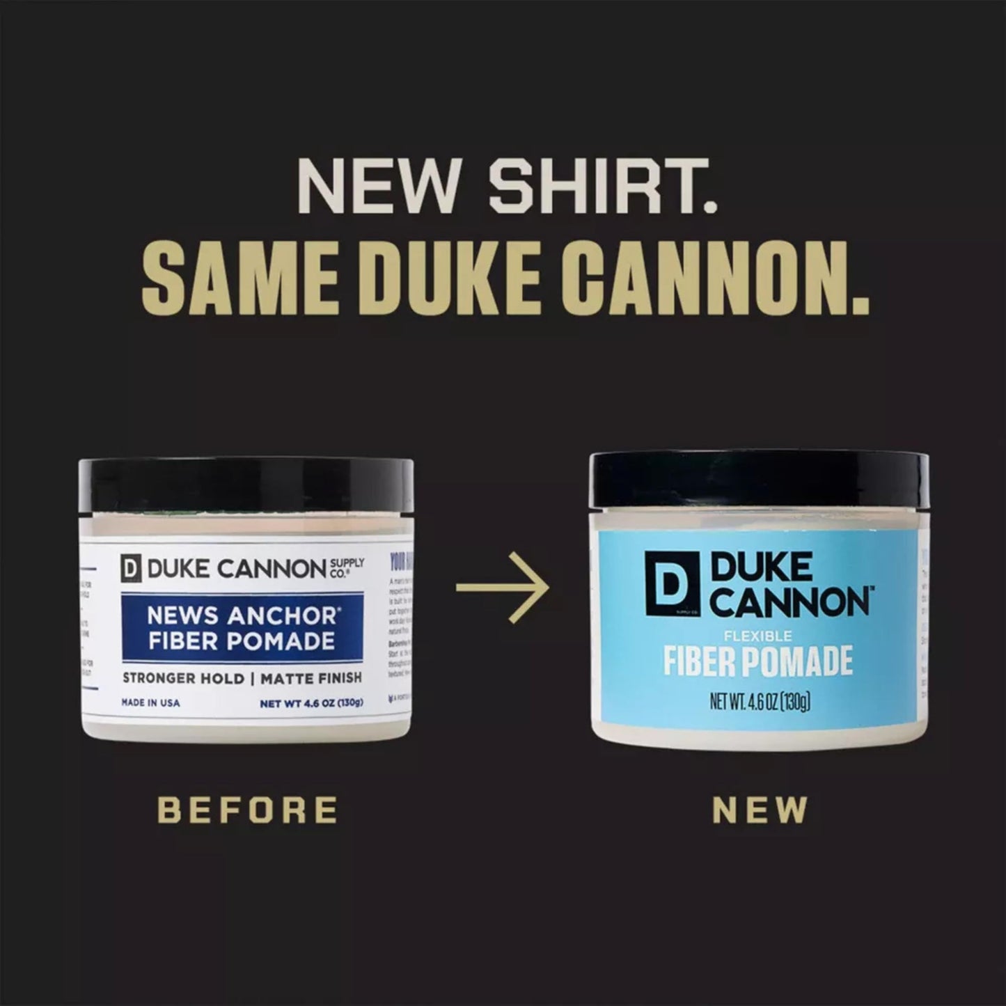 Duke Cannon Supply Co. Flexible Fiber Pomade for Men - 4.6 oz - Strong Hold, No Shine - Long-Lasting, Water-Based Matte Pomade Beauty & Personal Care Duke Cannon Supply Co.
