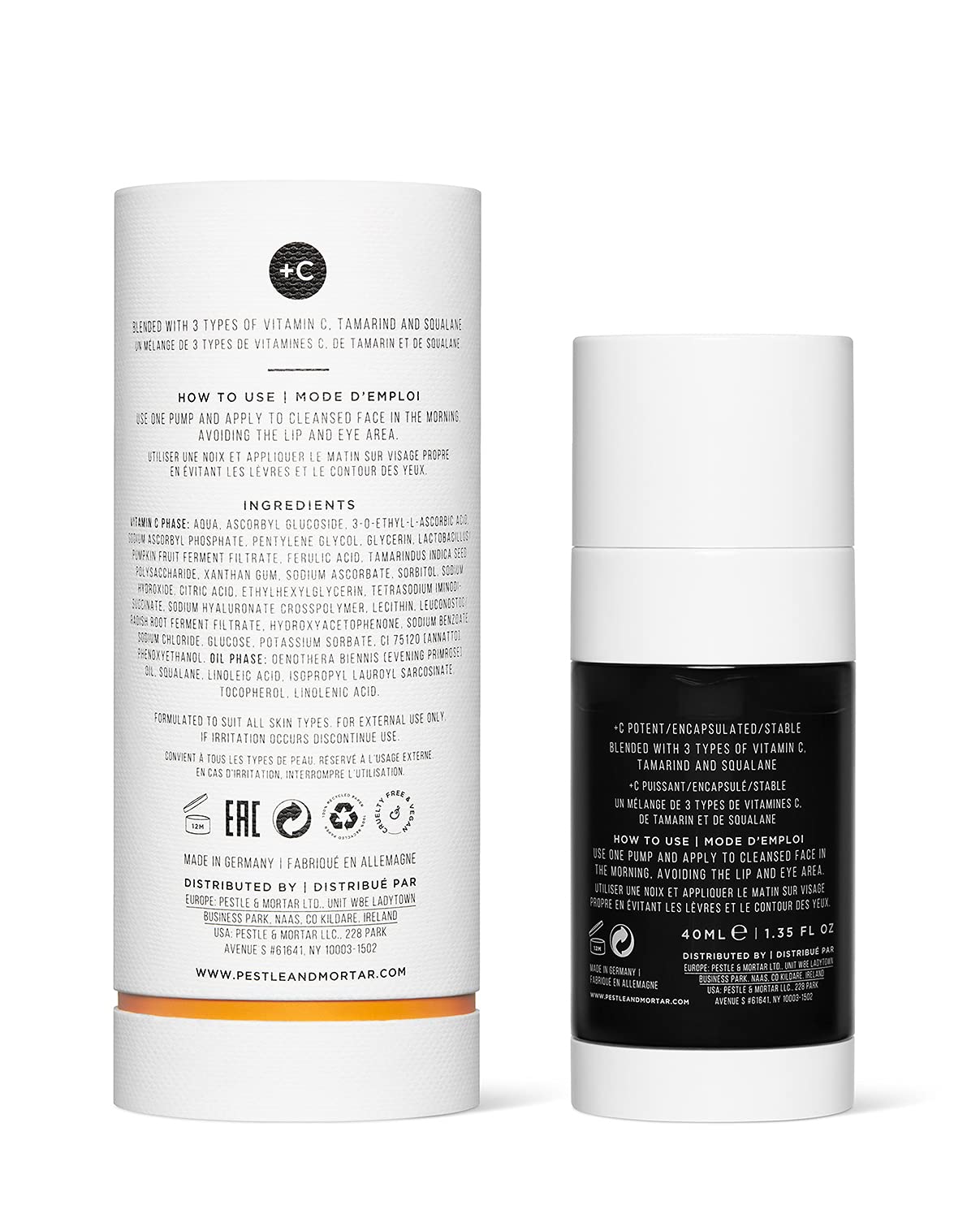Pestle & Mortar 16% Vitamin C Serum for Face, with Hyaluronic Acid, Vitamin E & Ferulic Acid, Hydrating & Brightening Serum for Dark Spots, Anti Aging Beauty & Personal Care Pestle & Mortar