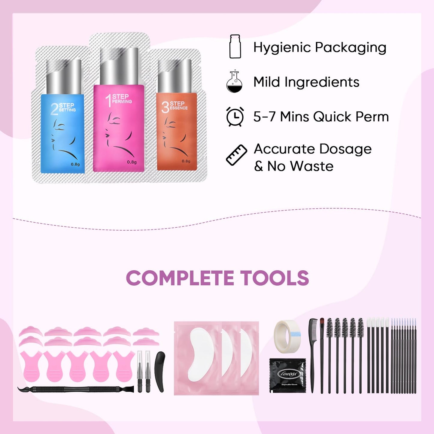 Lomansa Lash Lift Kit - Easy to Use Salon-Quality Eyelash Perm Kit with Full Tools Beauty & Personal Care Lomansa