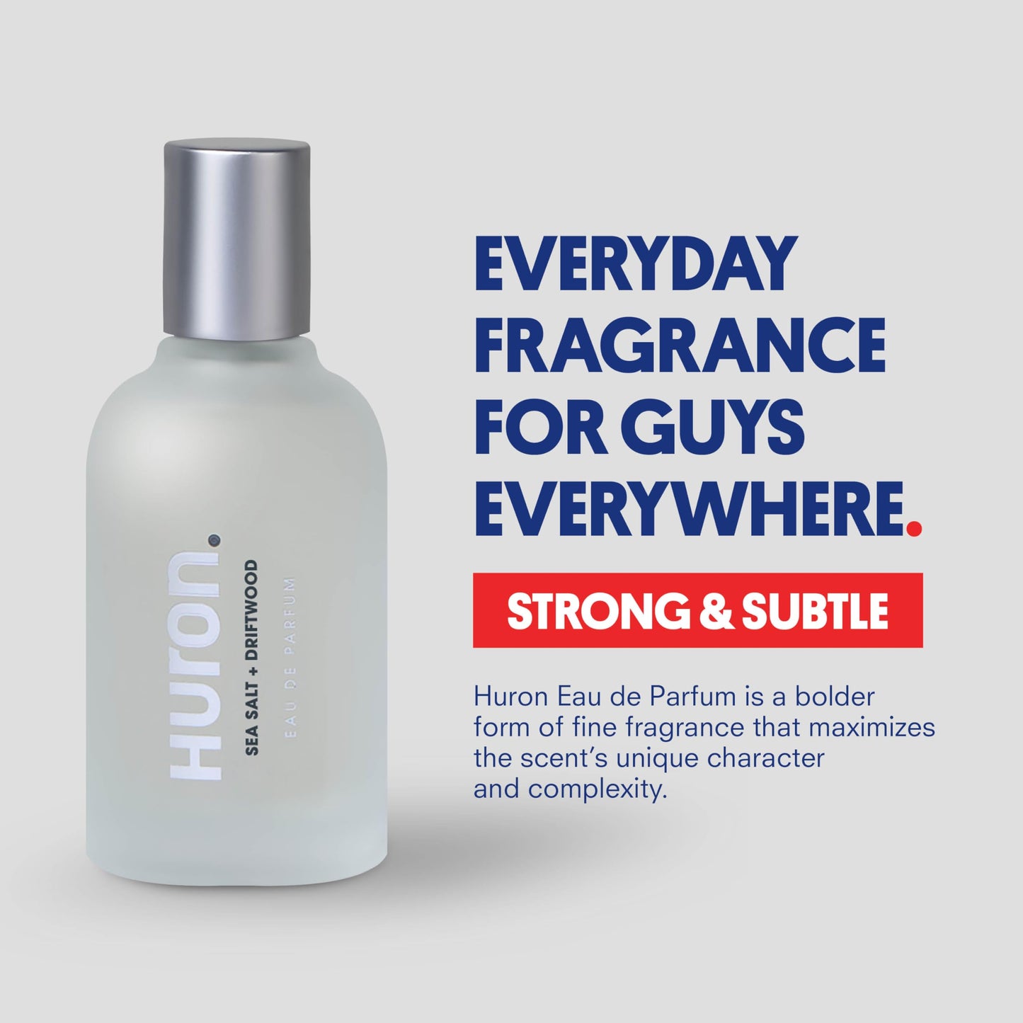 Huron Men’s Cologne - Eau de Parfum for Everyday Wear - Clean, Aromatic Notes of Mandarin, Cardamom, Blue Sage, Lavender & Ocean Beauty & Personal Care Huron