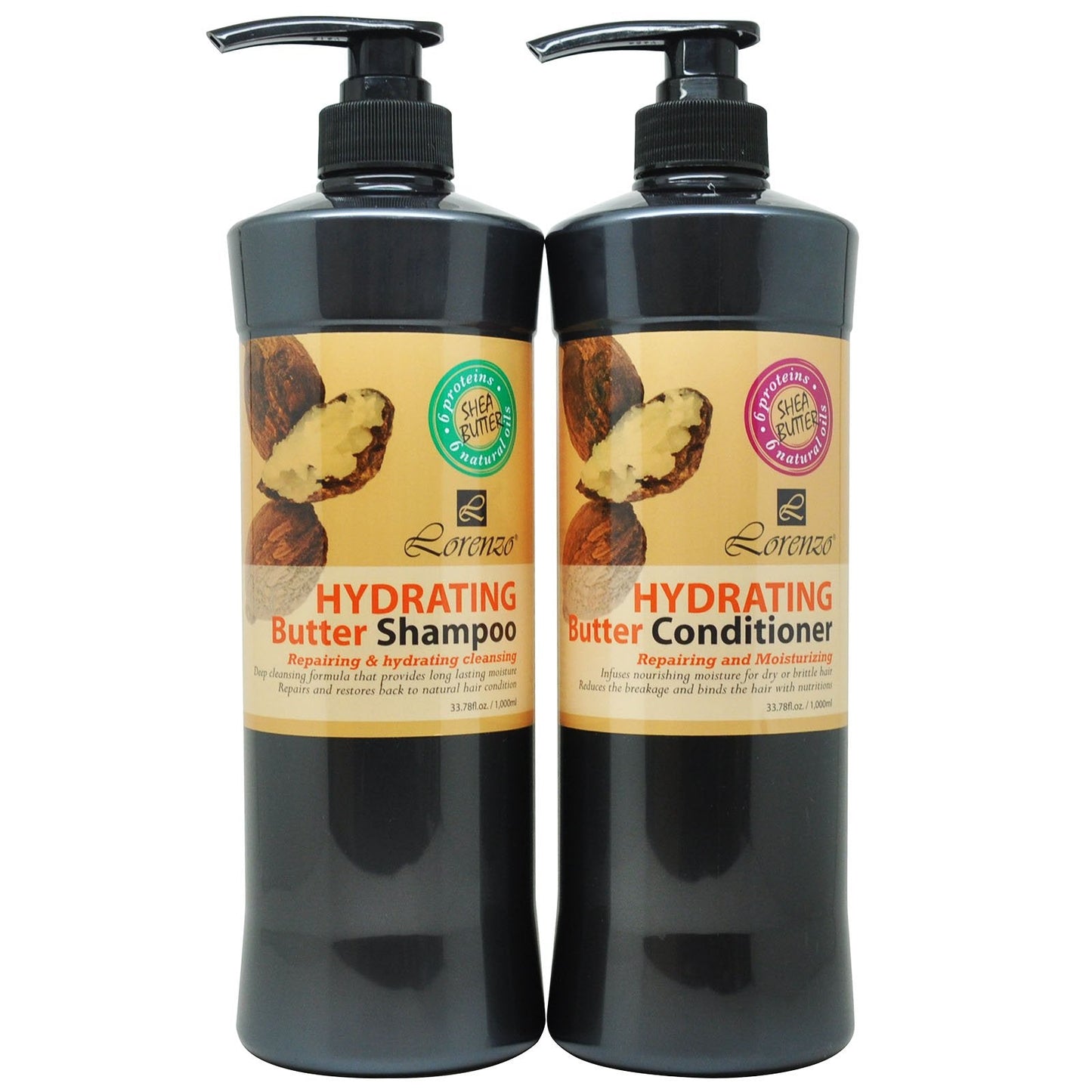 Lorenzo Hydrating Butter Shampoo & Conditioner Set Beauty & Personal Care Lorenzo