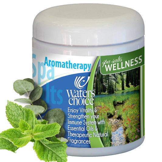 Waters Choice Wellness Aromatherapy Spa Salts Peppermint Eucalyptus 20 oz Beauty and Personal Care Waters Choice, Inc