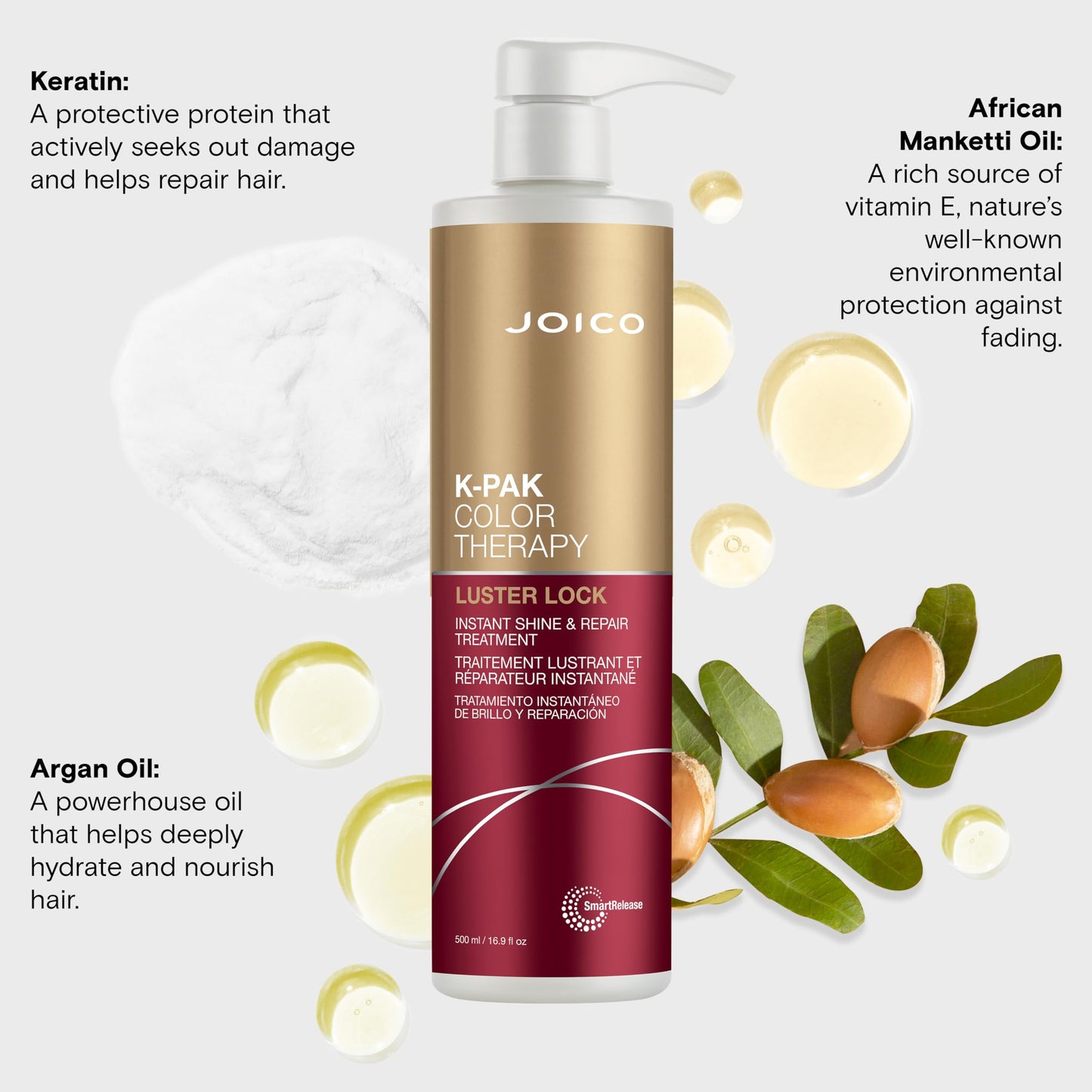 Joico K-PAK Color Therapy Luster Lock Instant Shine & Repair Treatment | For Color-Treated Hair | Boost Color Vibrancy | Repair Breakage | Beauty & Personal Care Joico