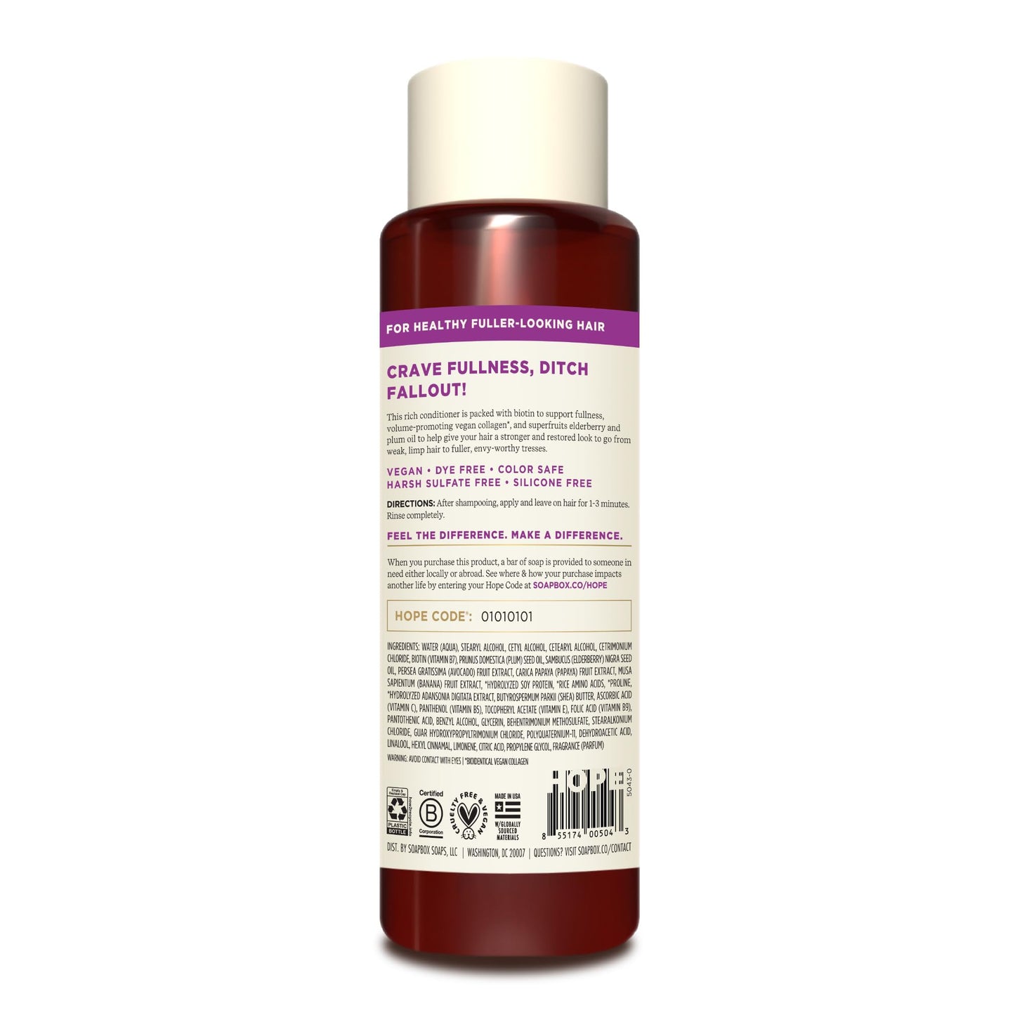 Soapbox Biotin & Super Fruit Shampoo & Conditioner Set, Leaves Hair Volumized & Strengthened - Clean Ingredients Free of Harsh Chemicals, Sulfates Beauty & Personal Care Soapbox