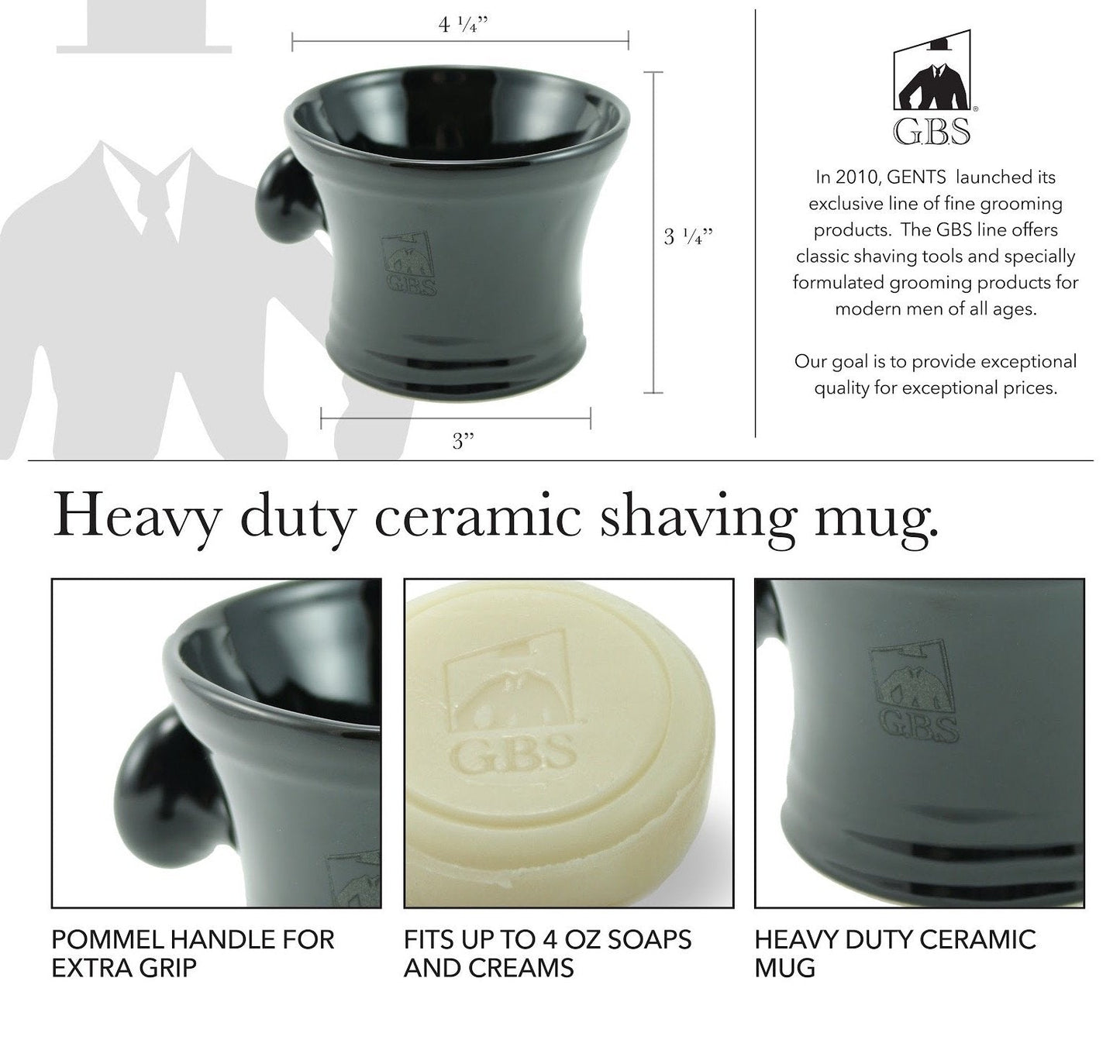 G.B.S Men’s Shaving Set, Black Shavette Barber Replaceable Blade Razor, Shaving Brush with Stand, Ceramic Shaving Mug, Natural Shaving Soap Beauty and Personal Care G.B.S