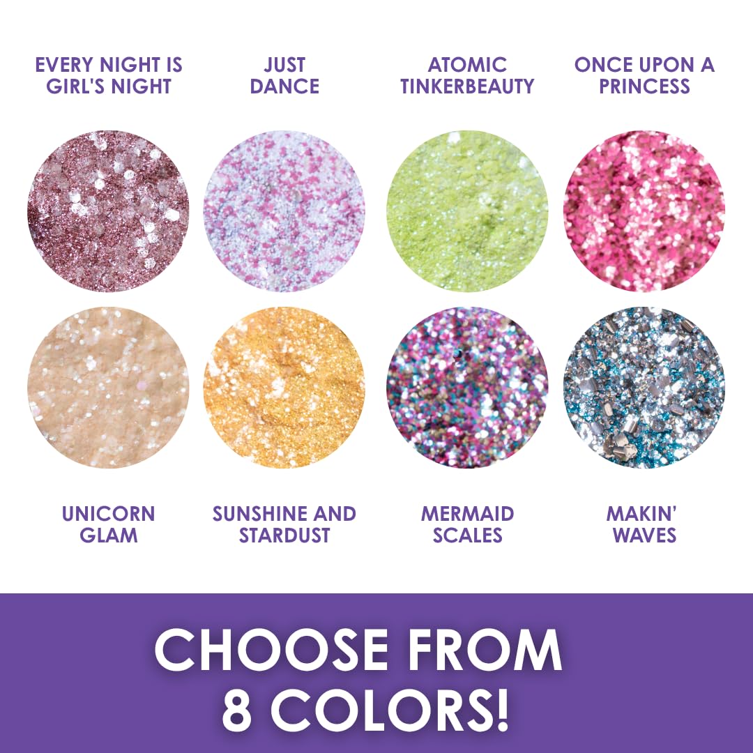 Biodegradable Glitter, 8 Colors, Vegan, for Hair and Body, Safe for Children (Just Dance) Beauty & Personal Care Great Pretenders
