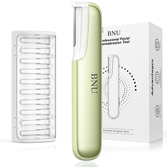 BNU Dermaplane Razor for Women, Face Razor for Women with 10 Replaceable Blades - Face Exfoliation Razor - Body Peach Fuzz Removal - Eyebrow Shaper Beauty and Personal Care BNU