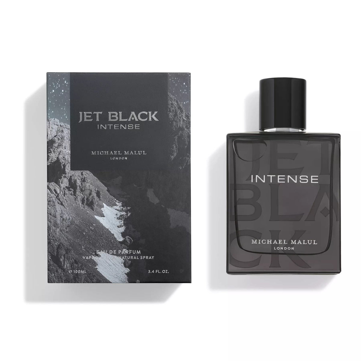Michael Malul Jet Black Intense Eau de Parfum for Men - 100ml | 3.4oz Beauty & Personal Care Michael Malul