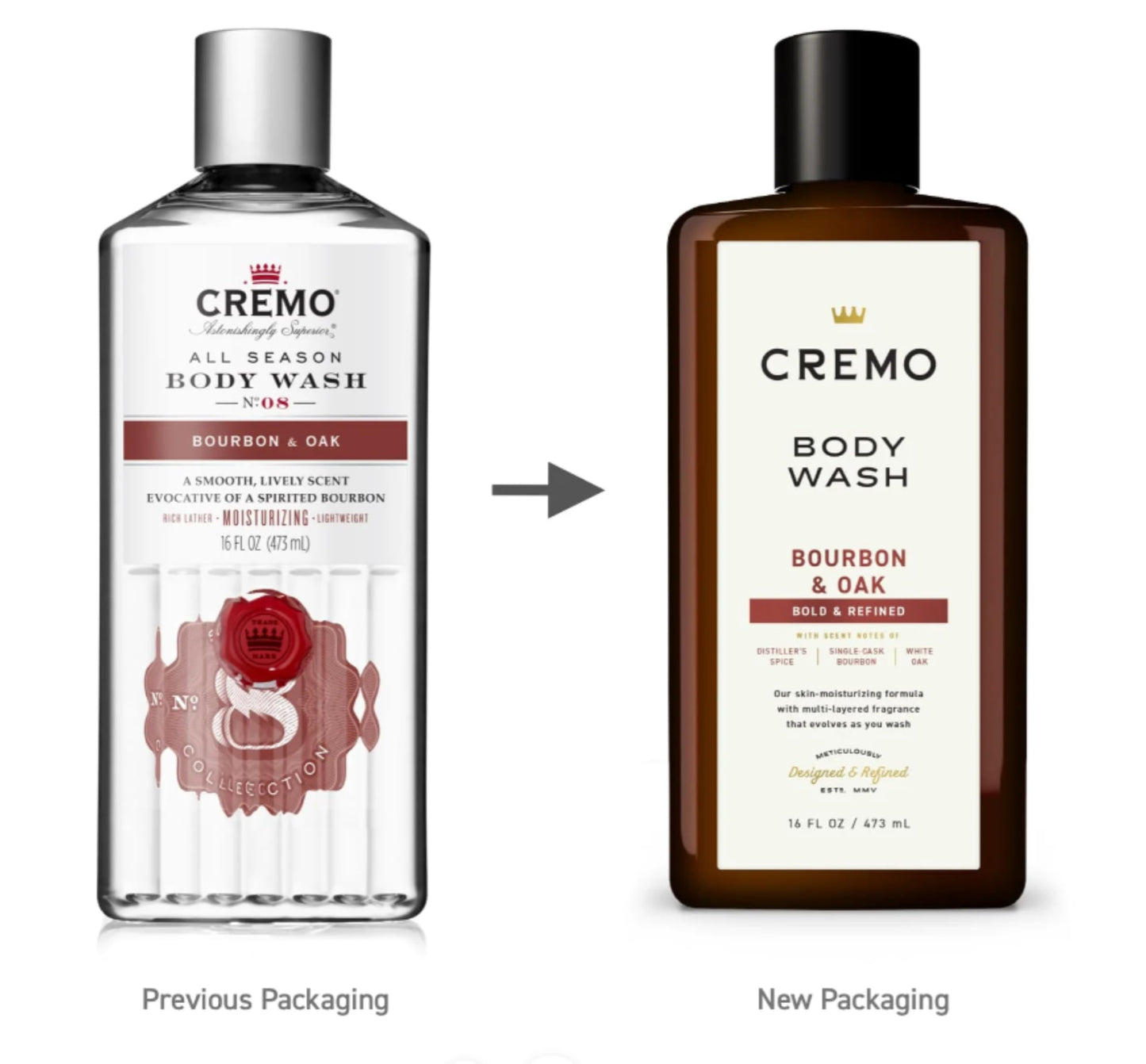 Cremo Body Wash, Bourbon & Oak, 16 Ounce (Pack of 3) Beauty & Personal Care Cremo