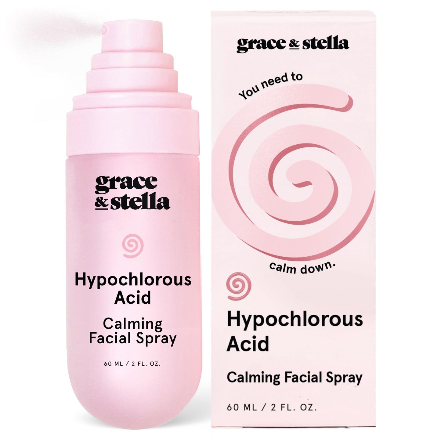 grace & stella Hypochlorous Acid Spray for Face - Body Acne Spray - Gentle Face Mist to Calm Redness & Flare-Ups Back Acne - Soothing Facial Mist Beauty and Personal Care grace & stella