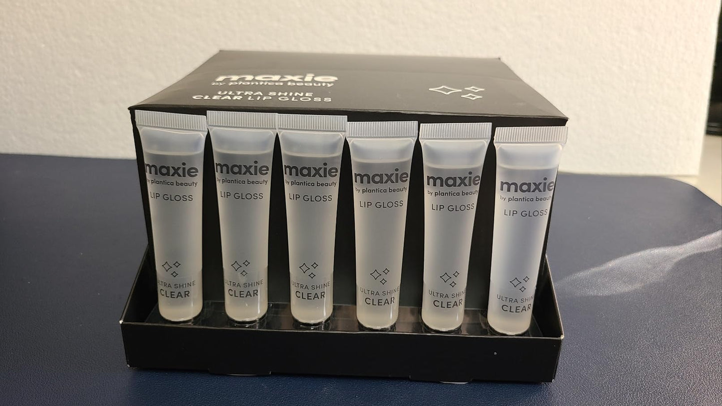 Maxie by Plantico Beauty Clear Lip Polish bulk (12 Pieces) CLEAR/ALOE (Original Clear, 6 PCS) Beauty & Personal Care MAXIE BY PLANTICA BEAUTY