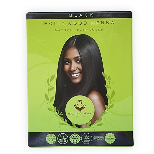 Hollywood Henna Hair Color Kit (Black) Organic Color Hair Beard Dye (Pack of 1-100g) Henna Based Hair Colors with Pure Herbs Free Chemicals Long Beauty & Personal Care Hollywood Henna