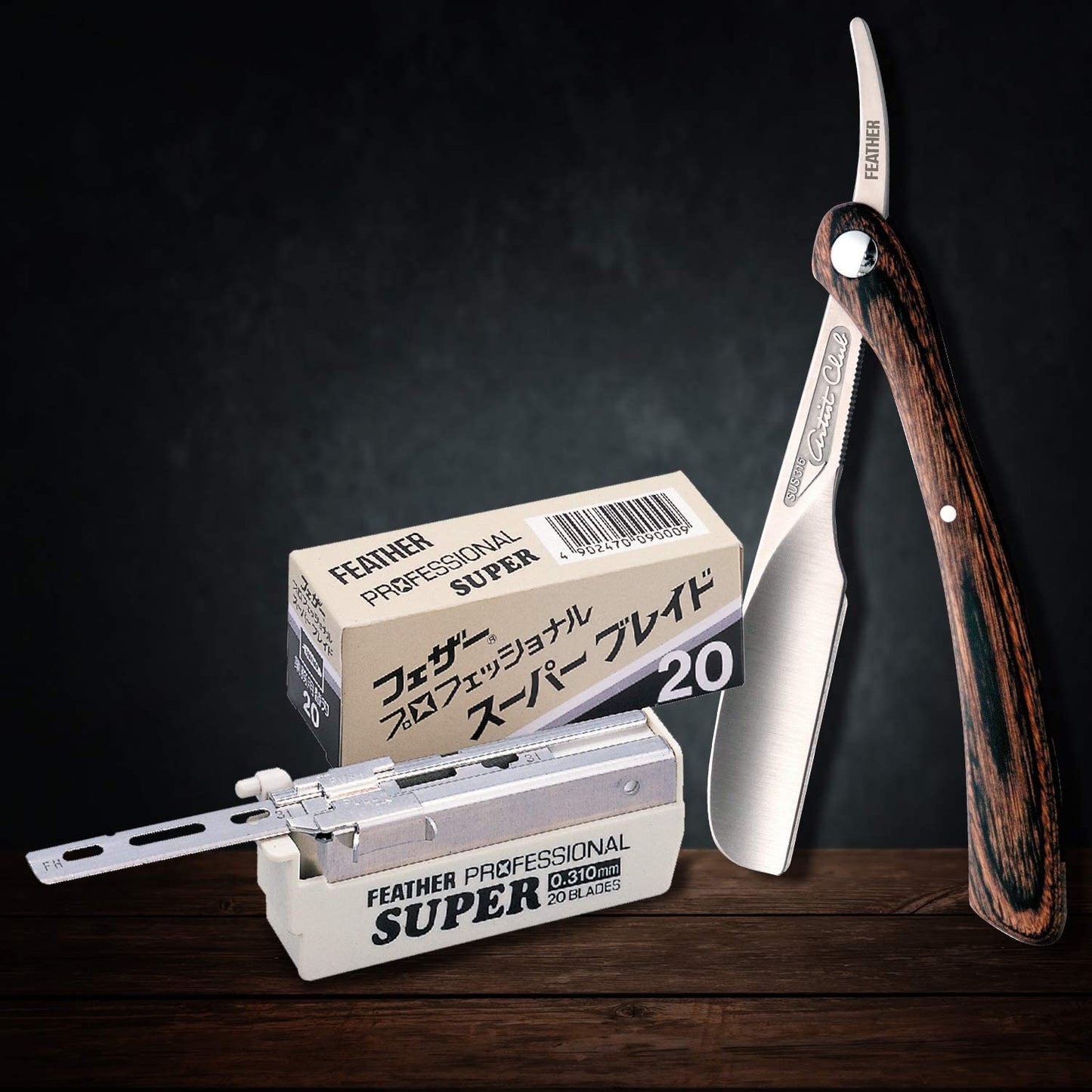 Feather Artist Club ProSuper Razor Blades - Single Straight Edge Razor Blades With Guard Refills For Shaving - For Men & Barbers (100 Count) Beauty and Personal Care Feather