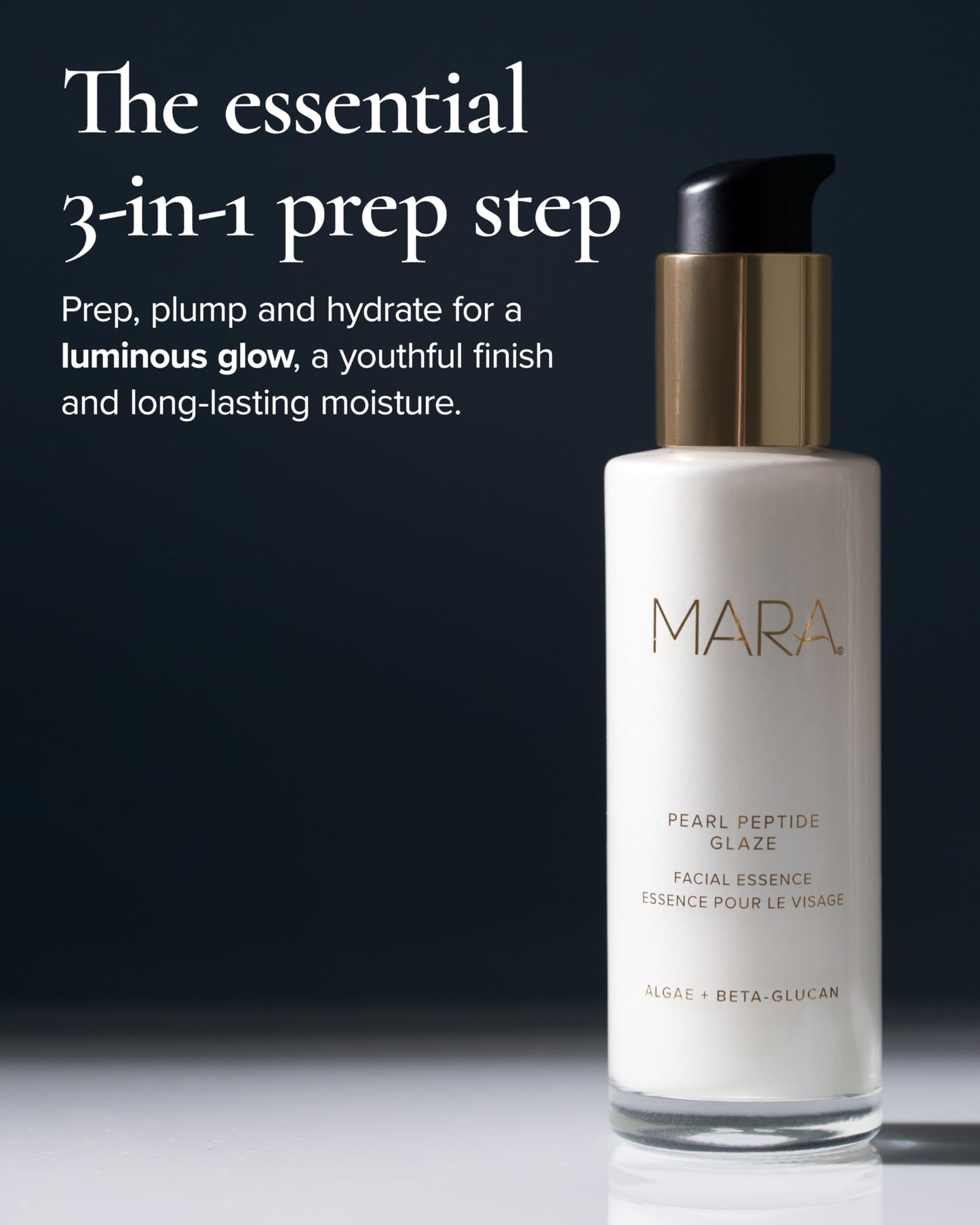 MARA Pearl Peptide Glaze - 3-in-1 Essence Toner Serum with Marine Collagen Peptides, Beta-Glucan & Pearl Powder - Hydrating Prep Treatment to Plump Beauty & Personal Care MARA