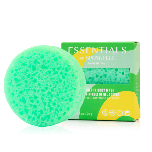 Spongelle Verbena Essentials Body Buffer - Bath & Shower Loofah for Women - Cleanse, Exfoliate, and Nourish in one Easy Step - Cruelty-Free, Vegan Beauty and Personal Care SPONGELLÉ