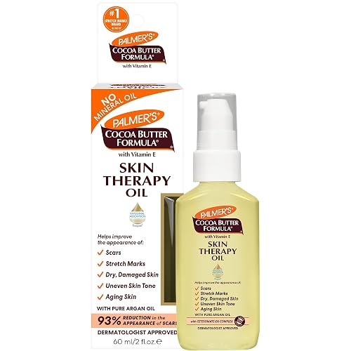 Palmer's Cocoa Butter Formula Skin Therapy Moisturizing Body Oil with Vitamin E & Pure Argan Oil, Deep Body Moisturizer for Dry, Damaged Skin, Scars Beauty & Personal Care Palmer's