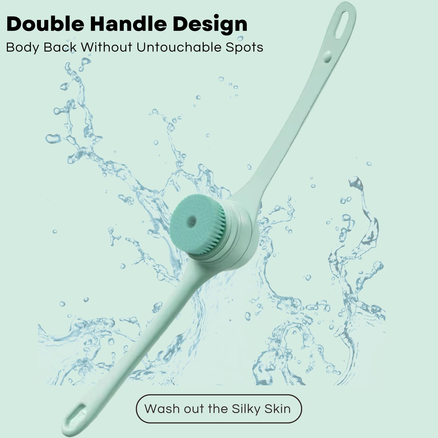 ME JO Electric Body Brush Back Scrubber for Shower - Massaging Spin Brush - 5 Replacement Heads - Waterproof - Rechargeable - Shower Back Scrubber Beauty and Personal Care ME JO