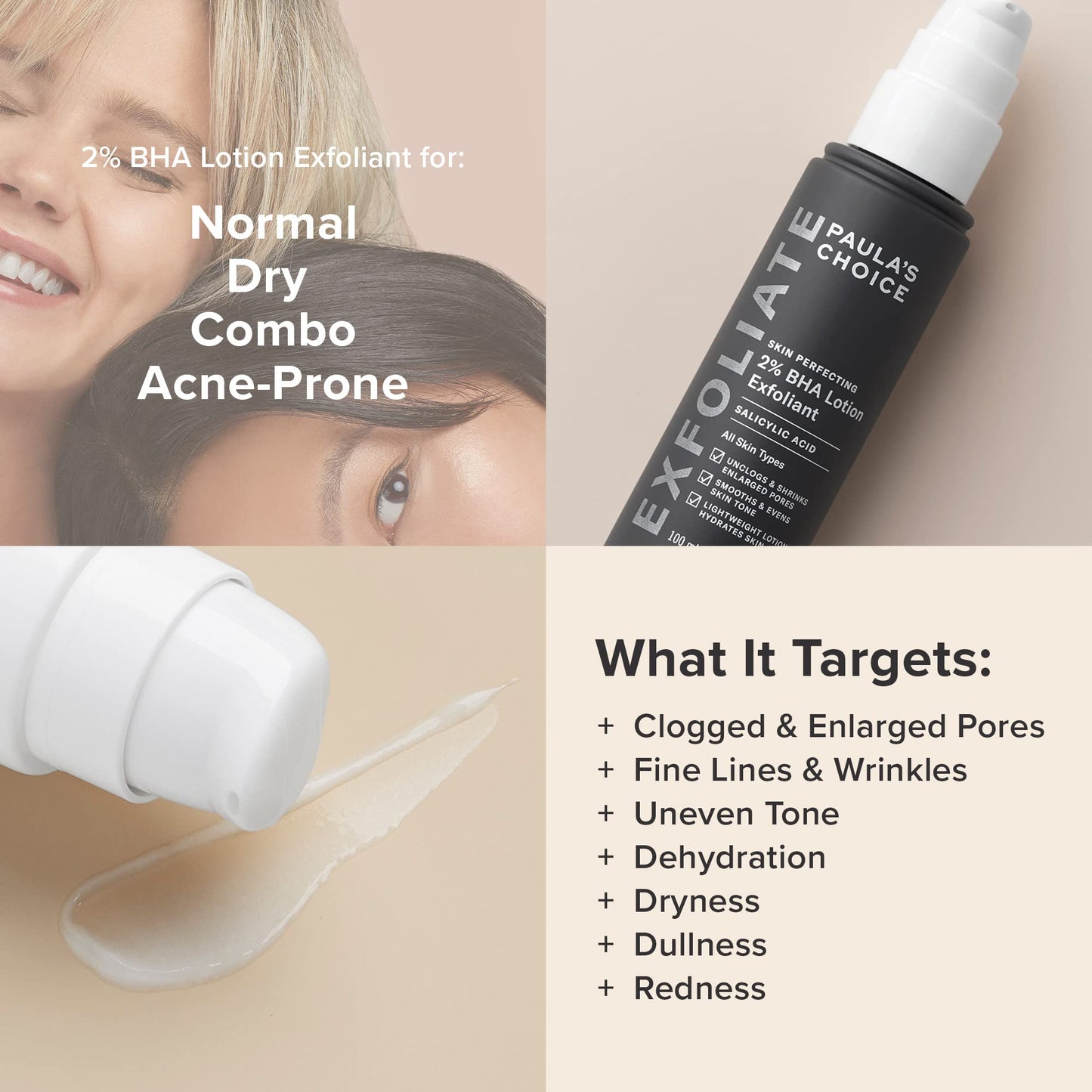 Paula's Choice SKIN PERFECTING 2% BHA Exfoliant Lotion, Salicylic Acid Exfoliant-Facial Exfoliator for Enlarged Pores, Wrinkles & Fine Lines, Suitable Beauty & Personal Care Paula's Choice
