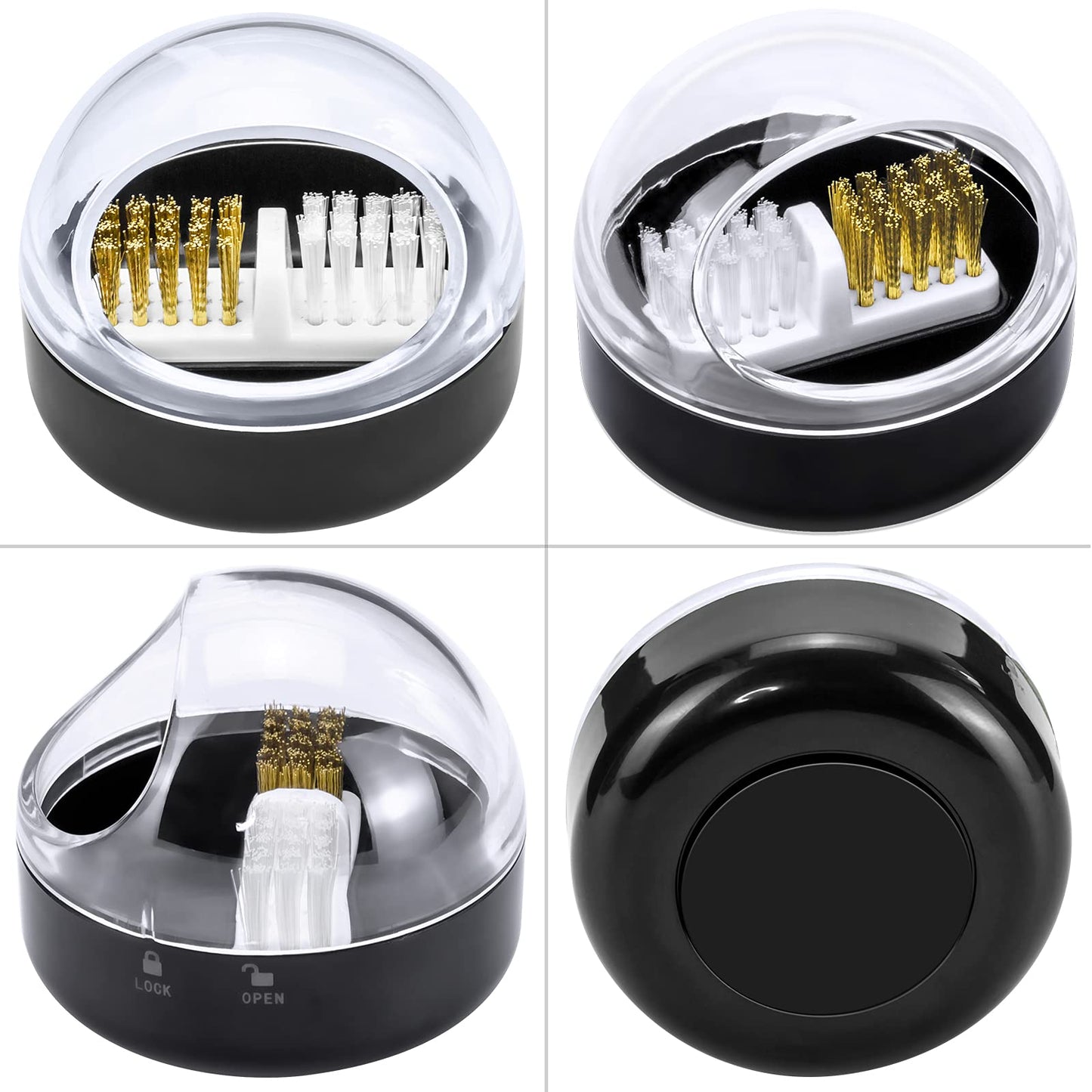HiANNE Nail Art Cleaner Tool Case with Steel Wire Brush and Nylon Brush for Cleaning Carbide/Ceramic Nail Drill Bits, Anti-Splash Design, Removable Beauty & Personal Care HiANNE