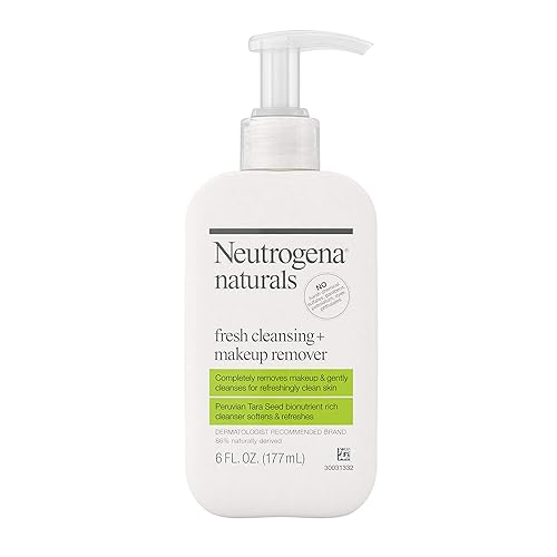 Neutrogena Naturals Fresh Cleansing Daily Face Wash + Makeup Remover with Naturally-Derived Peruvian Tara Seed, Hypoallergenic, Non-Comedogenic Beauty & Personal Care Neutrogena