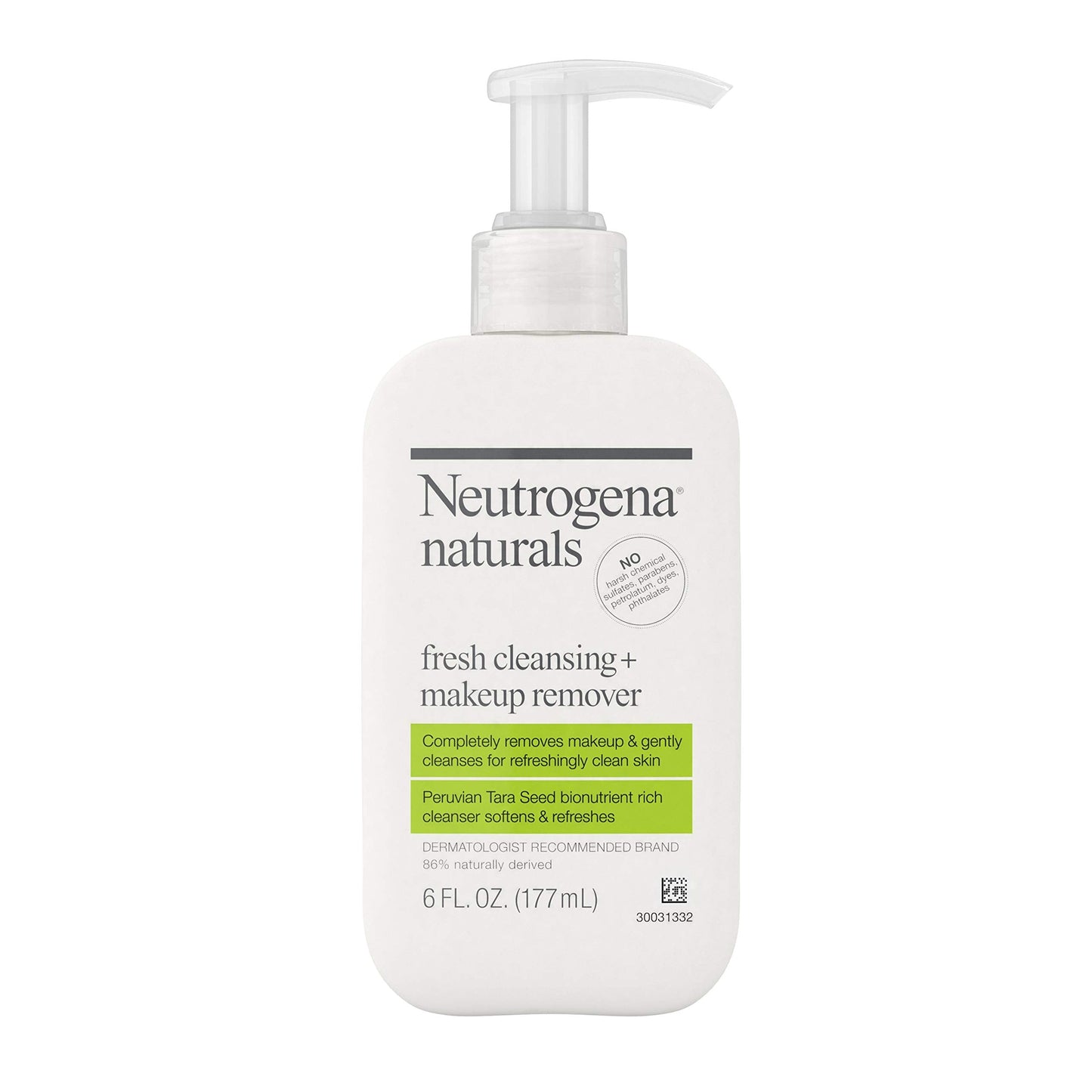Neutrogena Naturals Fresh Cleansing Daily Face Wash + Makeup Remover with Naturally-Derived Peruvian Tara Seed, Hypoallergenic, Non-Comedogenic Beauty & Personal Care Neutrogena