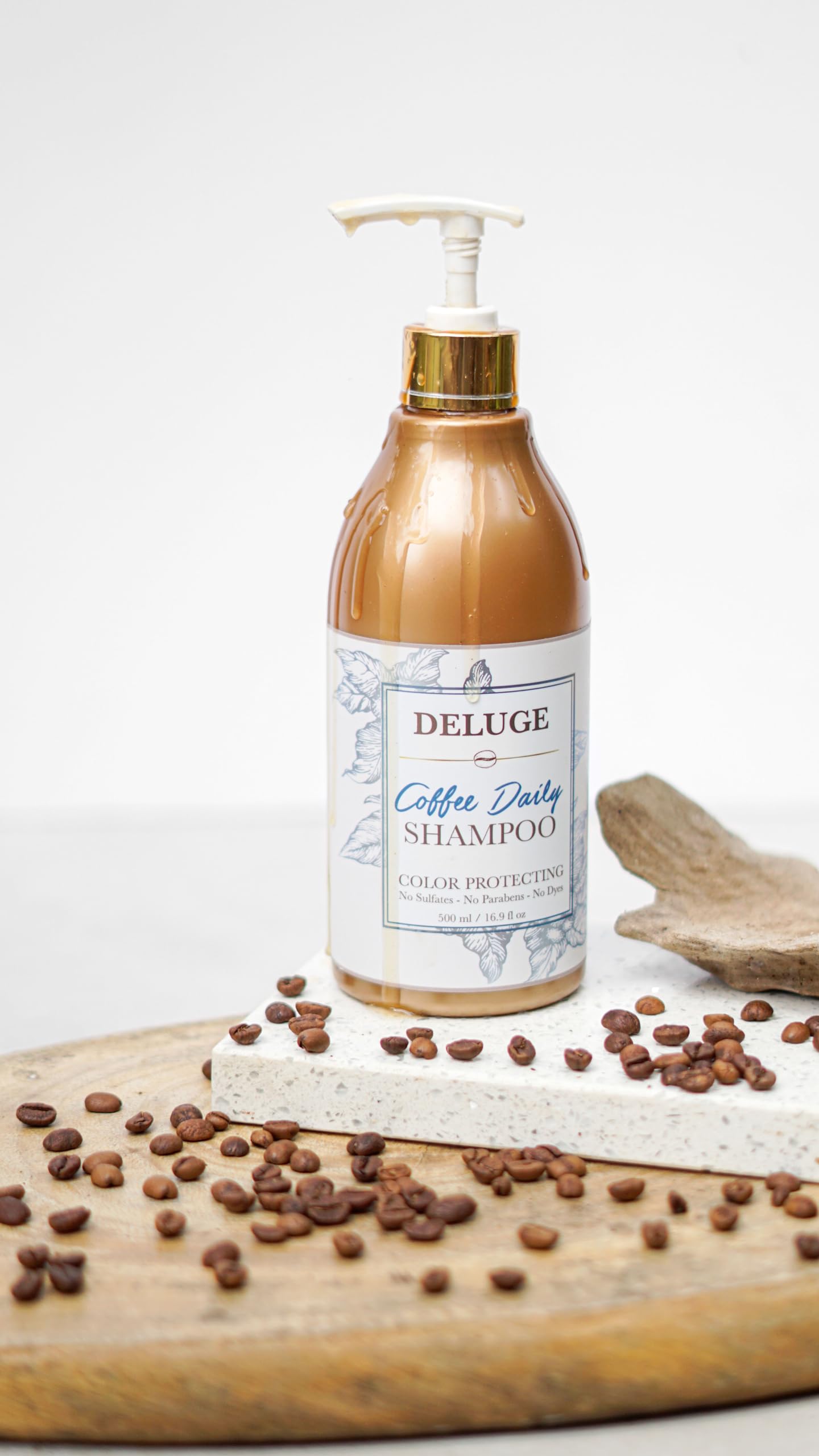 Deluge - Coffee Daily Shampoo and Conditioner -Gentle and Natural, SULFATE, Salt and PARABEN Free. NO Dyes. Made with Coffee Fruit, ARGAN Oil, Quinoa Beauty & Personal Care DELUGE
