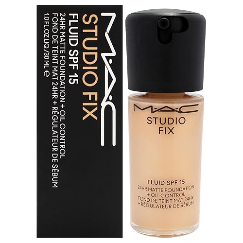 Studio Fix Fluid SPF 15 24Hr Matte Foundation Plus Oil Control - NC25 by MAC for Women - 1 oz Foundation Beauty & Personal Care MAC
