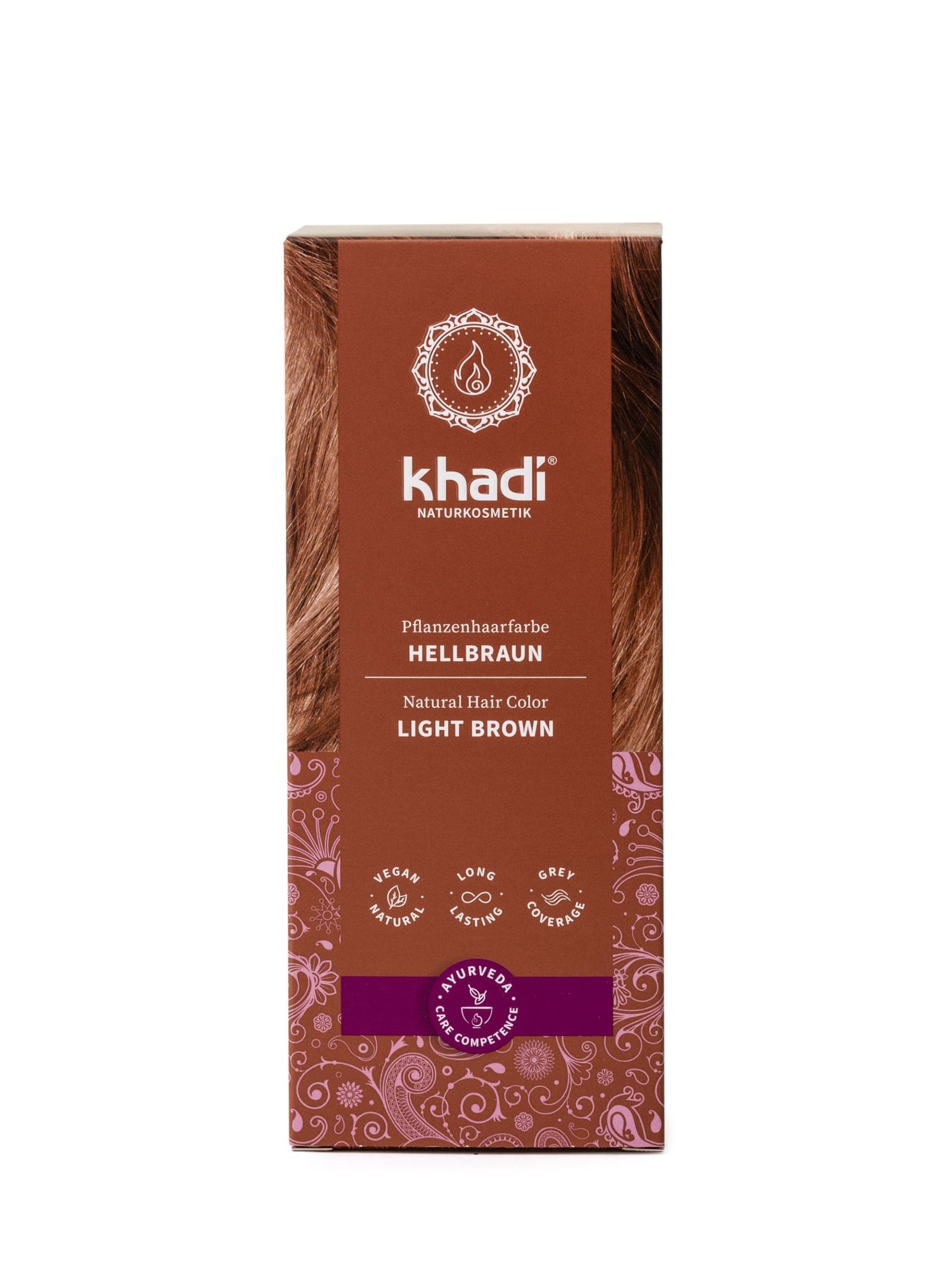 khadi LIGHT BROWN Natural Hair Color - Hair dye for light, warm fawn brown with lively reddish reflections - 100% herbal & natural - 3.5 oz Beauty & Personal Care KHADI