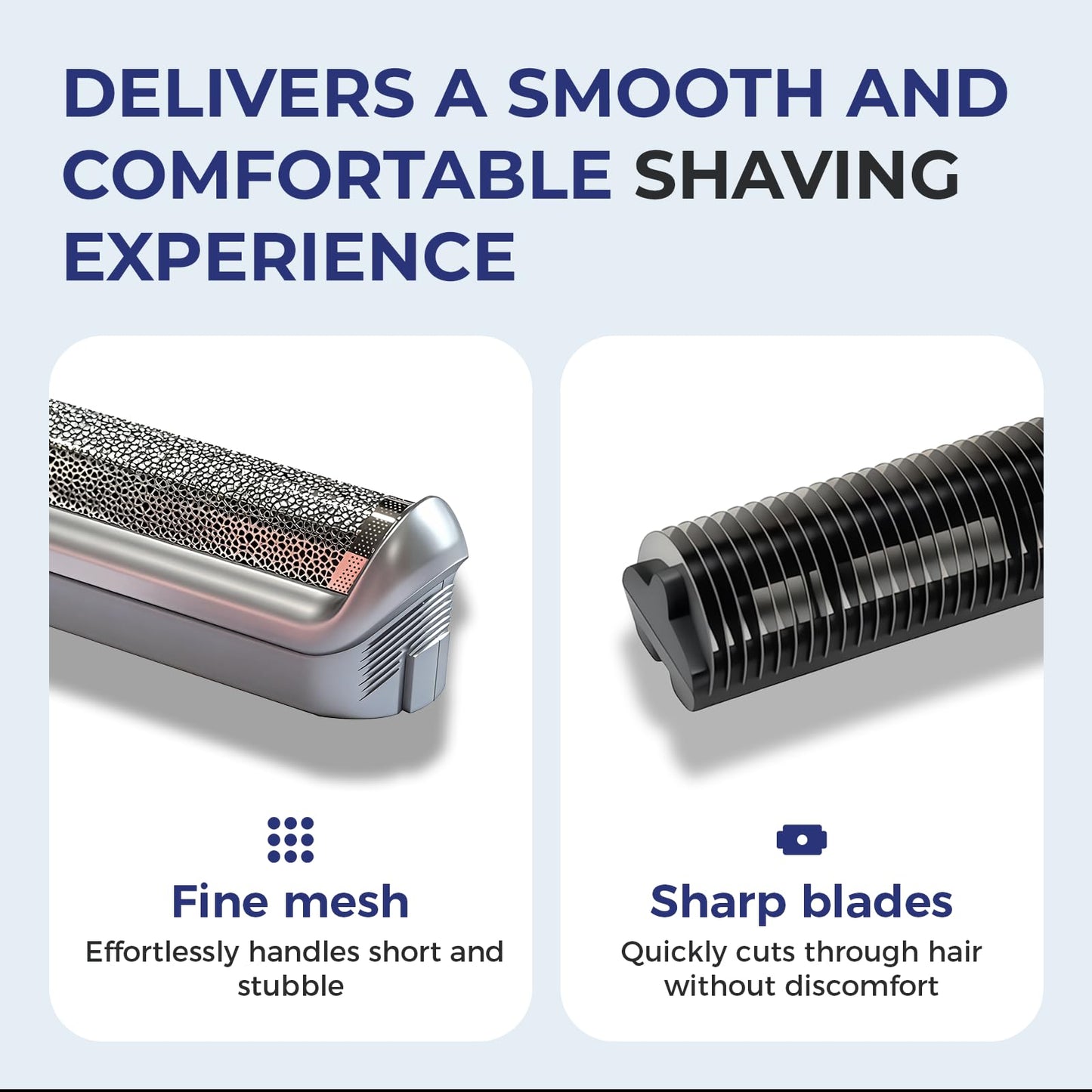 2 Sets 5S Replacement Foil and Cutter Smooth Knife Net Cutter Head for M90 M60 P40 P50 P60 P70 P80, Electric Shaver Head Accessories (2 Packs) Beauty and Personal Care Wokyo